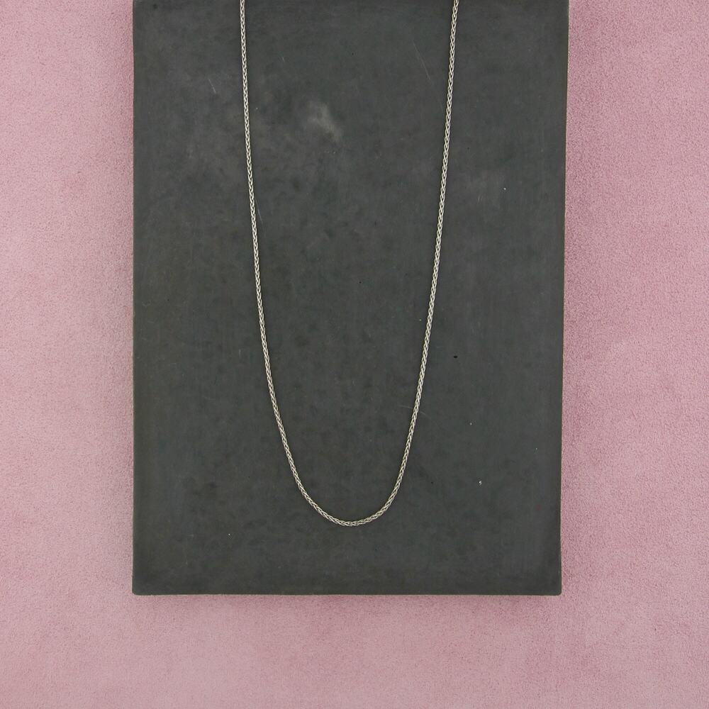 sterling silver italy 2mm foxtail chain necklace size 16.5in